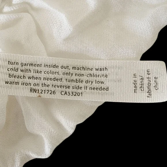 Aeropostale Tank Top Blouse Ivory/Embroidered - Picture 4 of 7